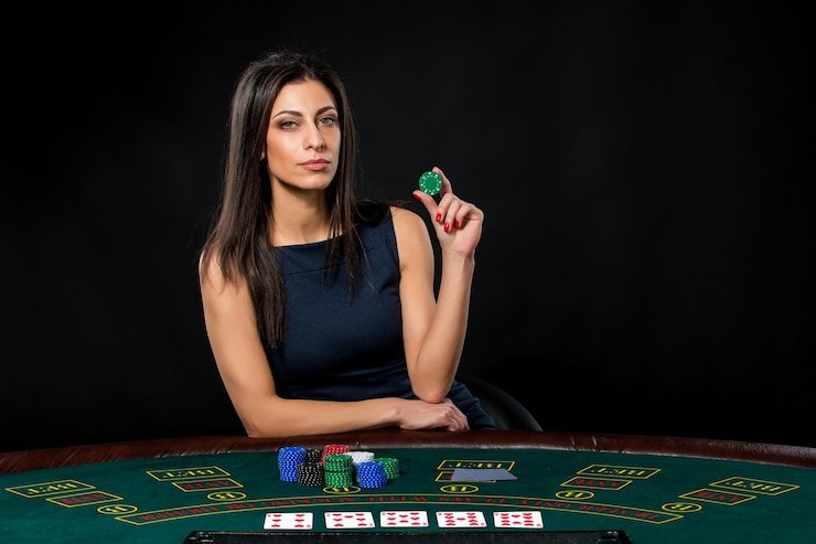 Bright flashy casino promotion banner with spinning slot machine visuals